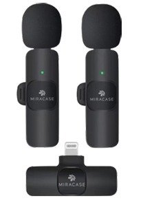 זוג מיקרופונים אלחוטיים עם חיבור MIRACASE MWML650 Lightning